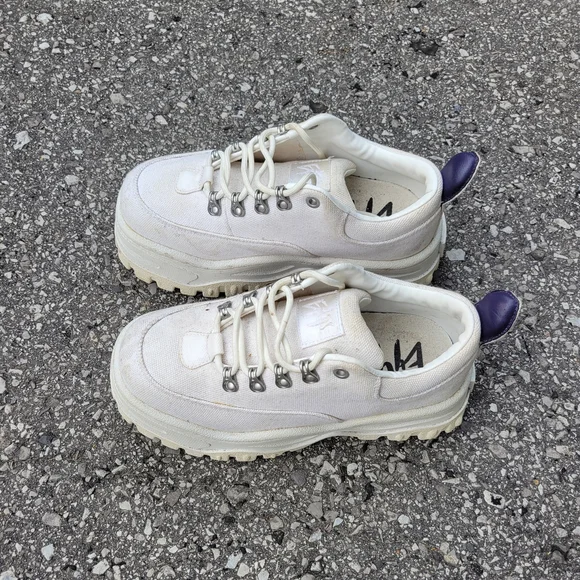 Eytys Angel White Canvas Platform Sneakers - Picture 6 of 6